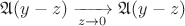$\mathfrak{A}(y-z) \xrightarrow[z \to 0]{ } \mathfrak{A}(y-z)$