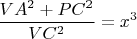 $$\frac{VA^2+ PC^2}{VC^2}=x^3$$