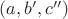$(a,b',c'')$