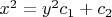 $x^2=y^2c_1+c_2$