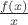$\frac {f(x)} x$