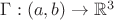 $\Gamma:(a,b)\to \mathbb R^3$