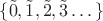 $\{\tilde 0,\tilde 1,\tilde 2,\tilde 3 \dots\}$