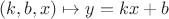 $(k,b,x)\mapsto y=kx+b$