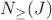 $N_{\ge}(J)$ $N_{\ge}(J)$