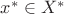 $x^*\in X^*$