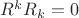 $R^kR_k=0$ $R^kR_k=0$