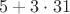 $5+3\cdot 31$