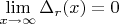 $\lim \limits_{x \to \infty} {\Delta_r(x)}=0$