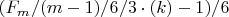 $(F_m/(m-1)/6/3\cdot(k)-1)/6$