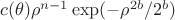 $c(\theta) \rho^{n-1}\exp(-\rho^{2b}/2^b)$