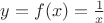 $y=f(x)=\frac1x$