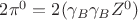 $2\pi^0 = 2(\gamma_B\gamma_BZ^0)$