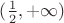 $({\frac 1 2}, +\infty)$