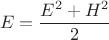 $$ \var{E} = \frac{E^2 + H^2}{2} $$
