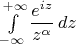 $\int\limits_{-\infty}^{+\infty}\dfrac{e^{iz}}{z^{\alpha}}\,dz$