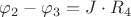${\varphi}_{2}-{\varphi}_{3}={J} \cdot {R}_{4}$