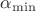 $\alpha_{\min}$