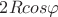 $2Rcos\varphi$