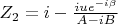 $Z_2=i-\frac{iue^{-i\beta}}{A-iB}$
