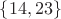 $\{14,23\}$