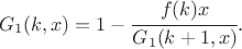 $$G_1(k,x) = 1 - \cfrac{f(k)x}{G_1(k+1, x)}.$$