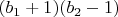 $(b_1+1) (b_2-1)$