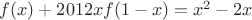 $f(x)+2012xf(1-x)=x^2-2x$