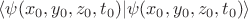 $ \langle \psi(x_0,y_0,z_0,t_0) \lvert \psi (x_0,y_0,z_0,t_0) \rangle $