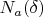 $N_a(\delta)$