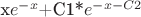 x$e ^{-x}$+C1*$e ^{-x-C2}$