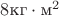 $8 \text{кг} \cdot \text{м}^2$ $8 \text{кг} \cdot \text{м}^2$