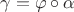 $\gamma=\varphi\circ\alpha$