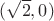 $(\sqrt 2, 0)$