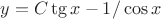 $y=C \tg x - 1/\cos x$