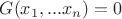 $G(x_1,...x_n)=0$