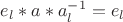 $e_l*a*a_l^{-1}=e_l$