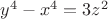 $y^4-x^4=3z^2$