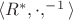 $\langle R^{*}, \cdot, ^{-1}\rangle$