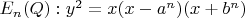 $E_n(Q): y^2=x(x-a^n)(x+b^n)$