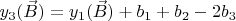 $y_3(\vec{B})=y_1(\vec{B})+b_1+b_2-2b_3$