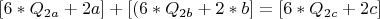 $[6*Q_{2a}+2a]+[(6*Q_{2b}+2*b]=[6*Q_{2c}+2c]$