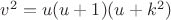 $v^2 = u(u+1)(u+k^2)$