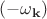$(-\omega_{\mathbf{k}})$