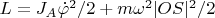 $L=J_A \dot\varphi^2/2+m\omega^2 |OS|^2/2$