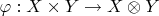 $\varphi:X\times Y\to X\otimes Y$