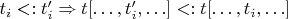 $t_i <: t'_i \Rightarrow t[\ldots,t'_i,\ldots] <: t[\ldots,t_i,\ldots]$