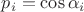 $p_i=\cos\alpha_i$