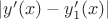 $|y'(x)-y_1'(x)|$