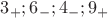 $3_+;6_-;4_-;9_+$